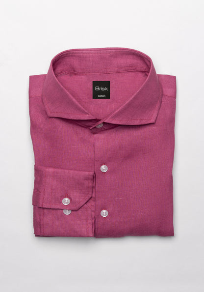 Magenta Irish Linen Shirt - SALE