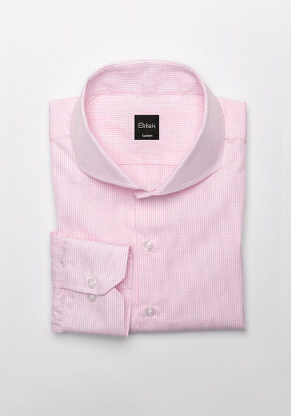 Pink Mini Crisp Grid Checkered Shirt - SALE
