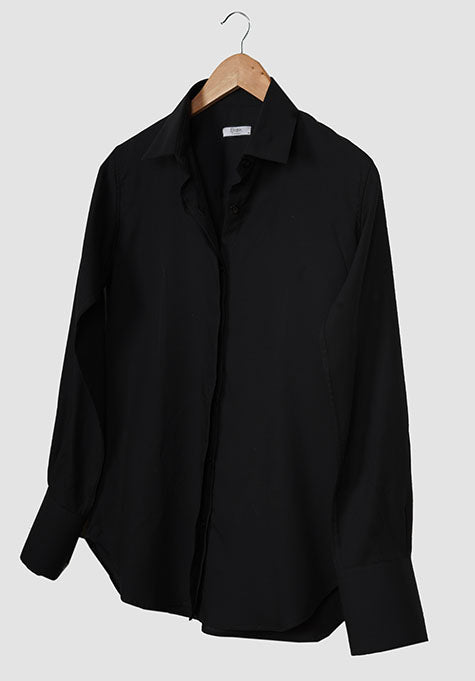 JET BLACK SEMI SLIM LIGHTWEIGHT SHIRT - SALE