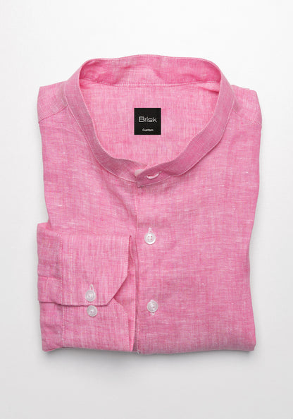 Pink Punch Cotton Linen Shirt - SALE