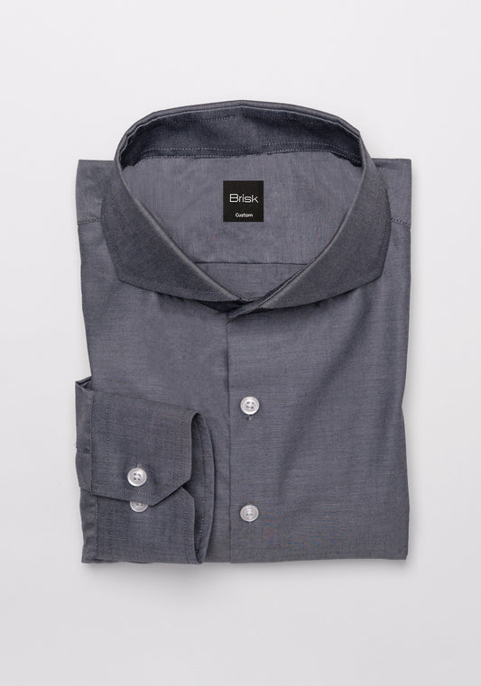 Grey Poplin Shirt