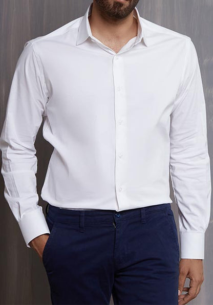 PEARL WHITE STRETCH SHIRT
