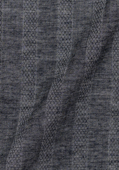 Bold Charcoal Stripes Light-weight Shirt - Button Down