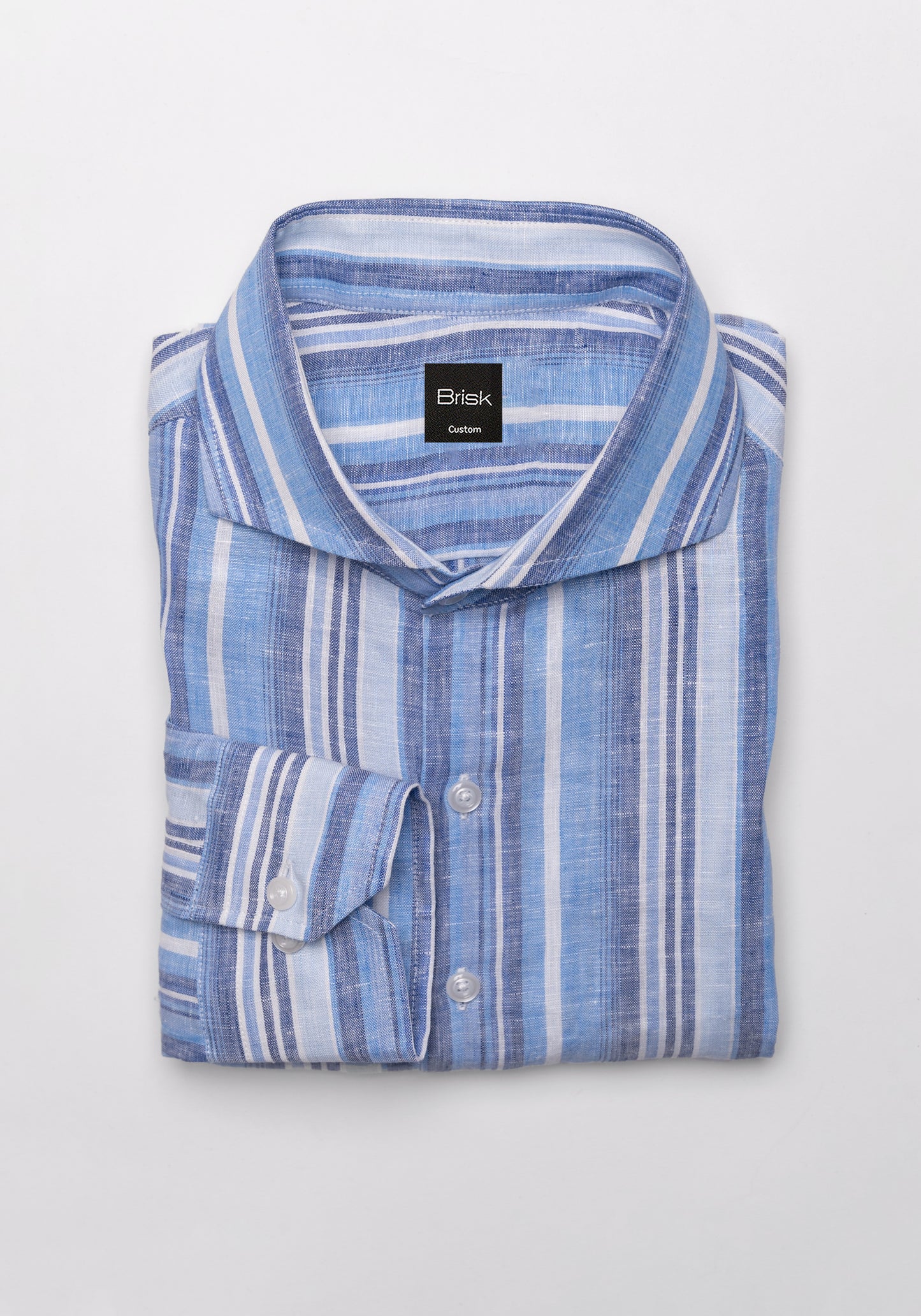 Blue Stripes Italian Linen Shirt - SALE
