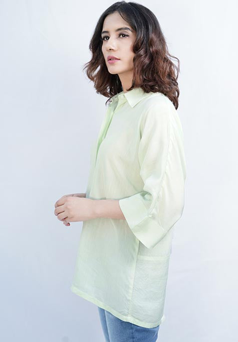 GREEN VISCOSE SHIRT