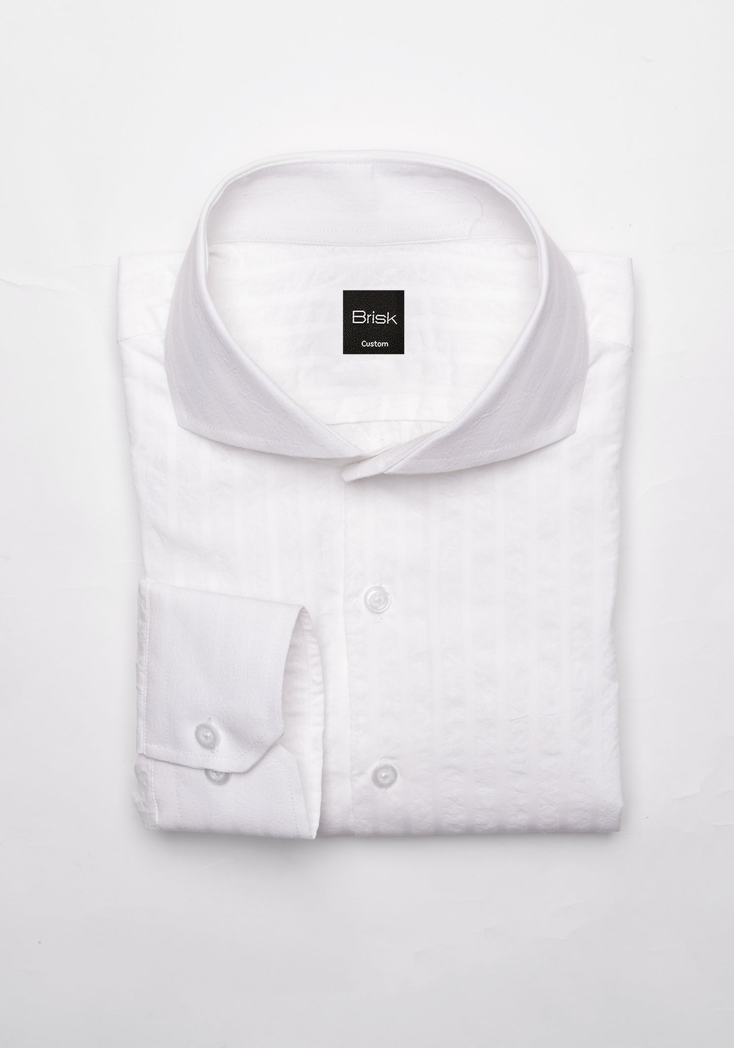Bold White Seersucker Shirt - SALE