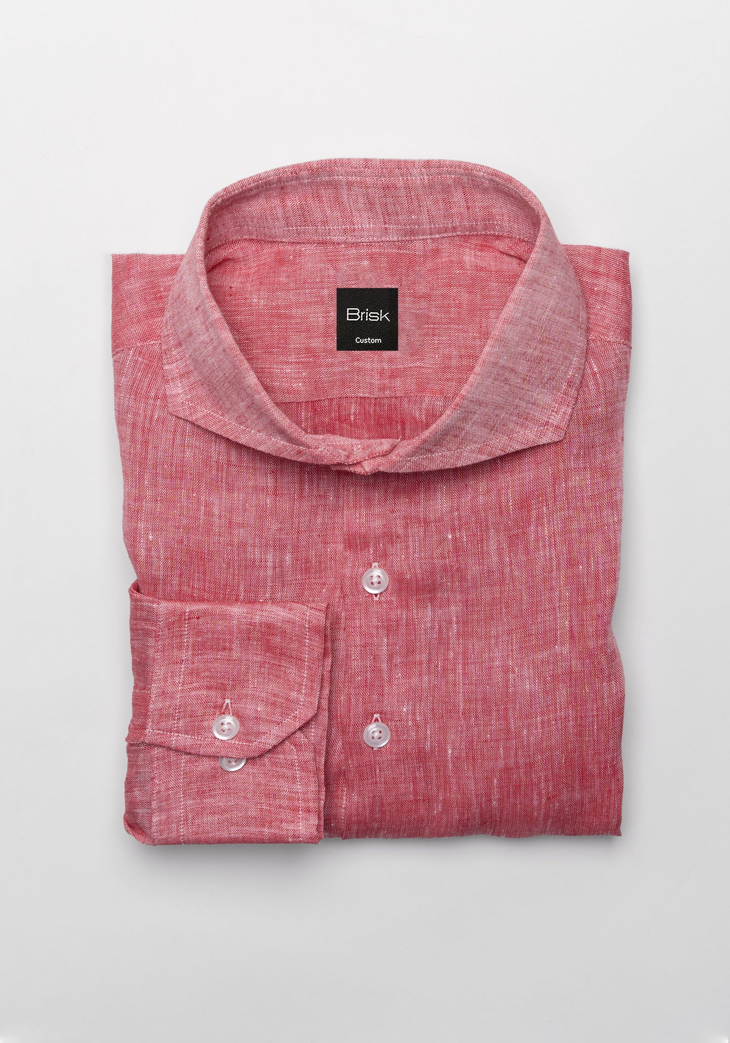 Pale Red Italian Linen Shirt - SALE