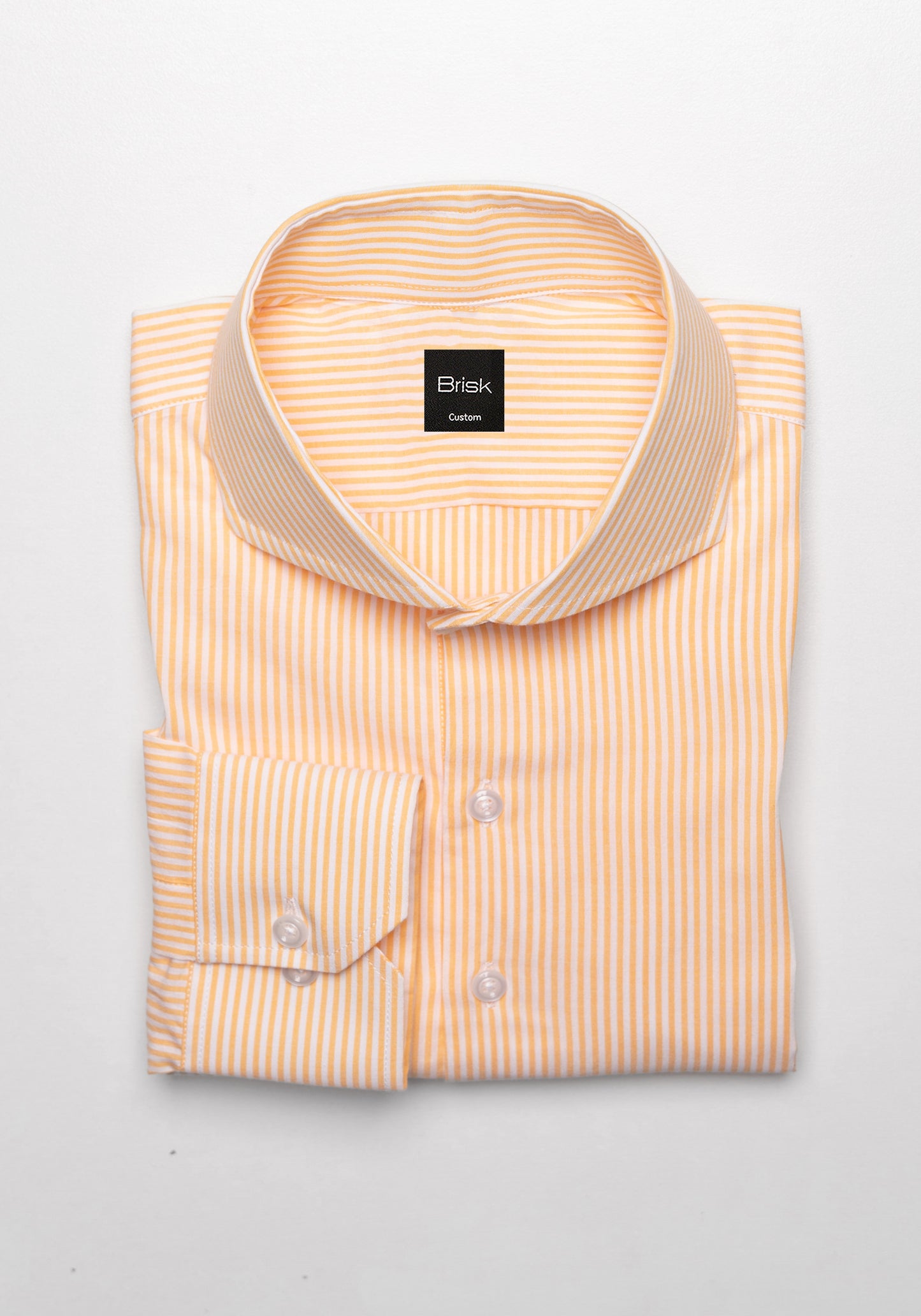 Pastel Orange Light Weight Stripes Shirt - SALE