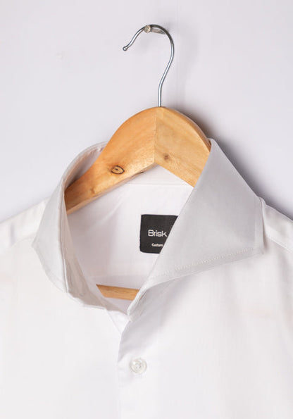 FINE WHITE TWILL SHIRT - FRENCH CUFFS - SALE