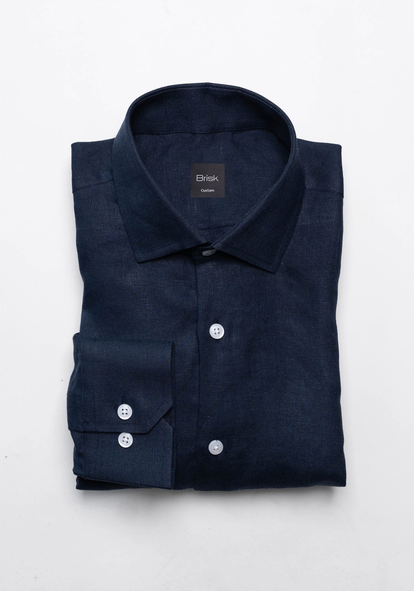 Navy Blue Linen Shirt