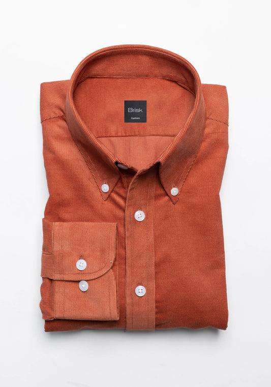 Rust Soft Corduroy Shirt