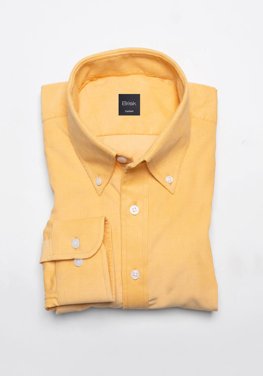 Yellow Soft Corduroy Shirt