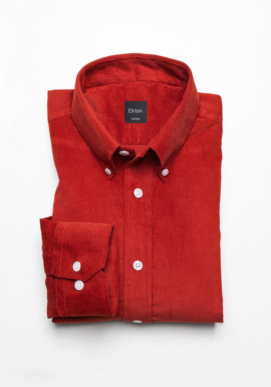 Red Wine Soft Corduroy Shirt
