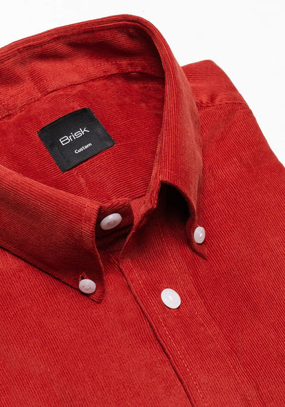 Red Wine Soft Corduroy Shirt