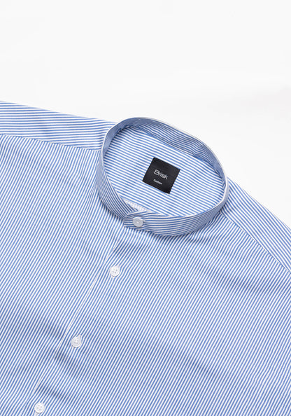 Super Soft Blue Stretch Stripes Shirt