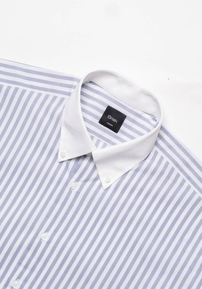 Grey Performance Stretch Stripes Shirt