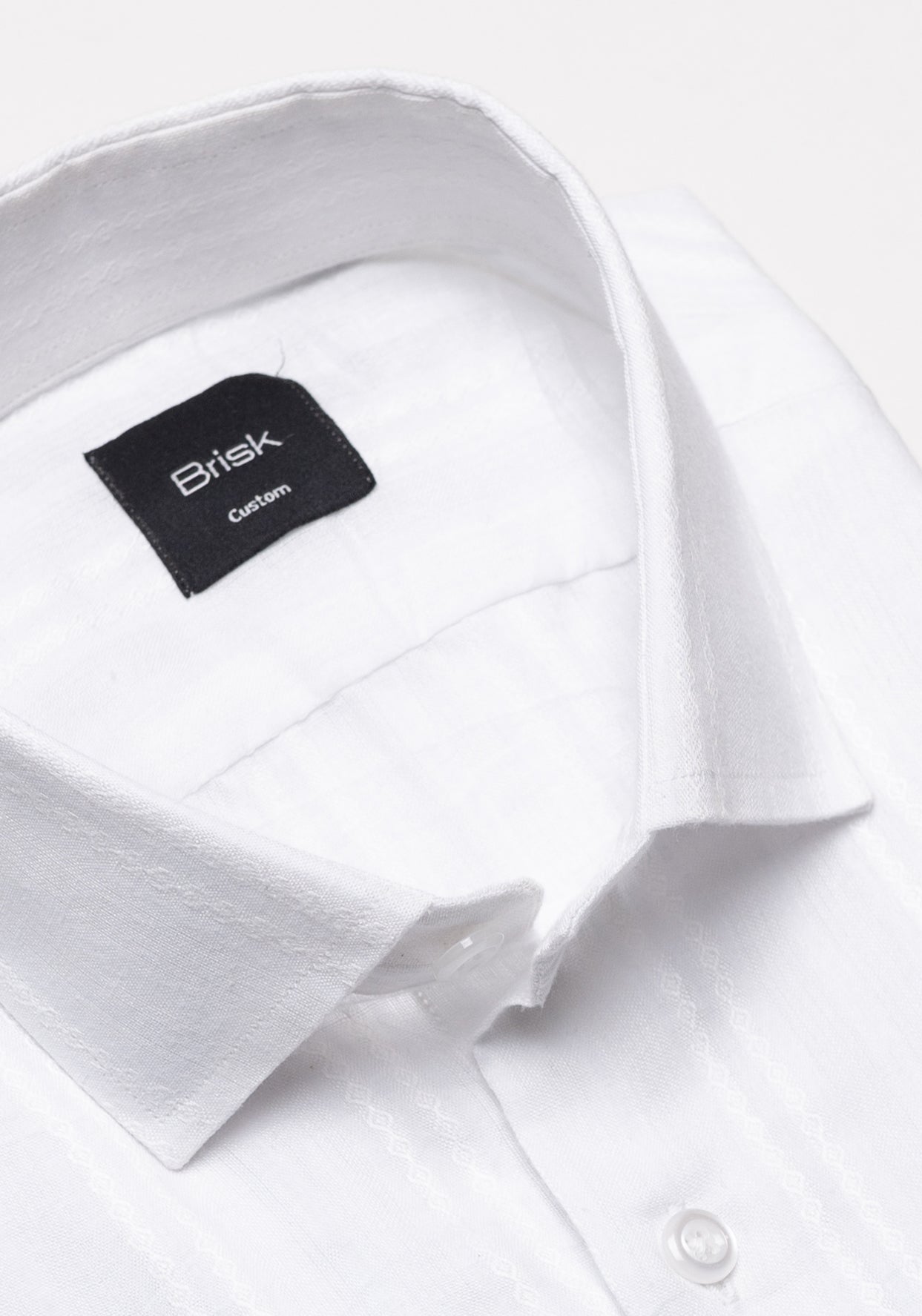 White Linen Structured Summer Feather-weight Half Sleeve Shirt - Sale