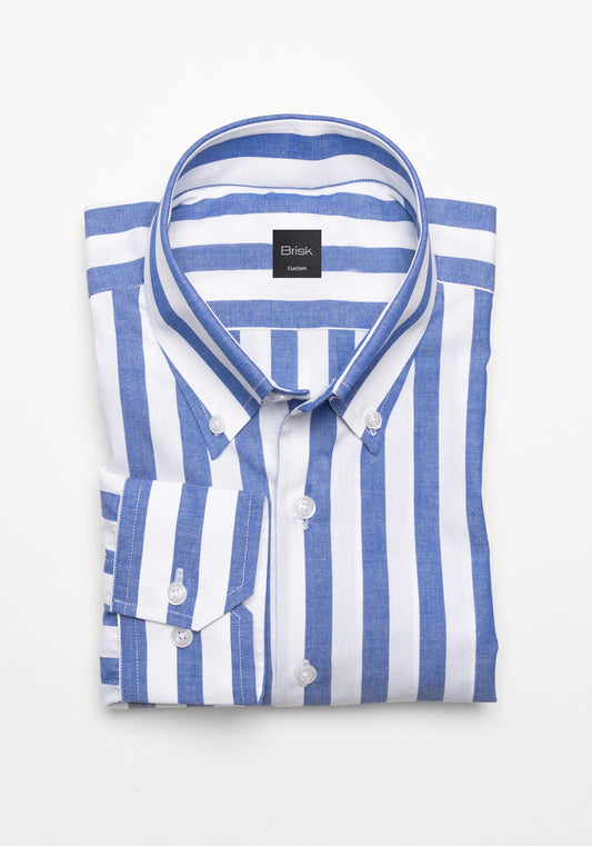 Blue Bold Light Weight Stripes Shirt