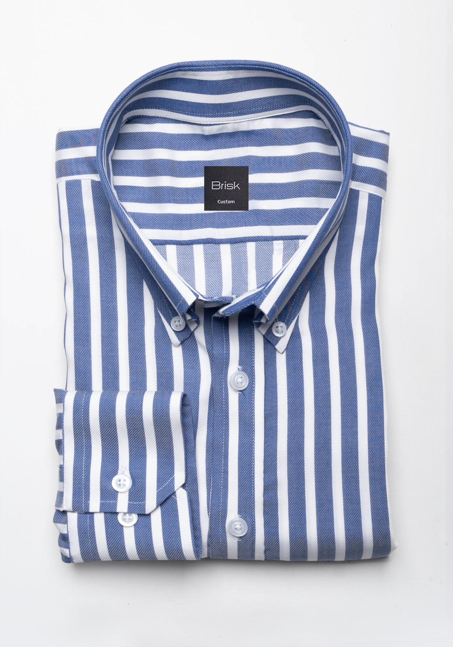 Soft Blue Twill Flowy Shirt