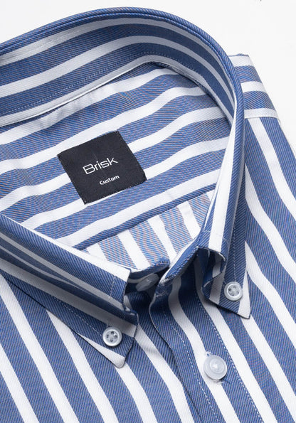 Soft Blue Twill Flowy Shirt