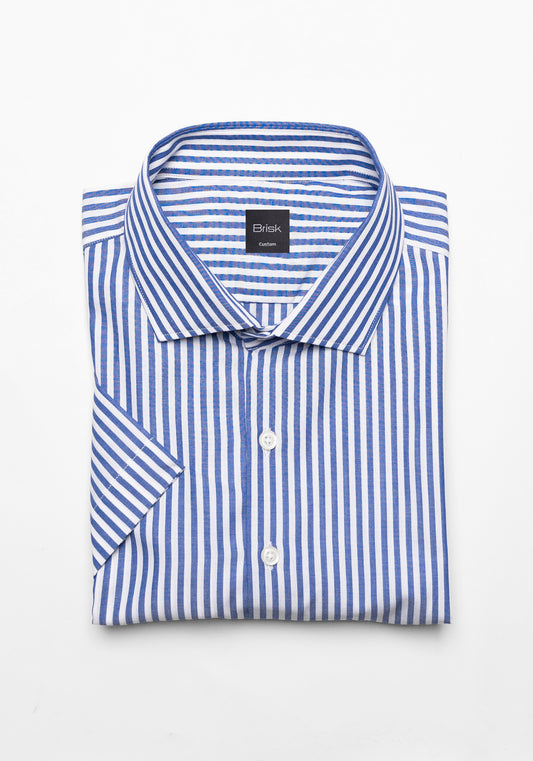 Navy Bengal Stripes - Half Sleeves - Sale