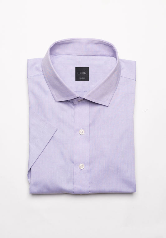 Lilac Pinpoint Shirt - Half Sleeves - Sale