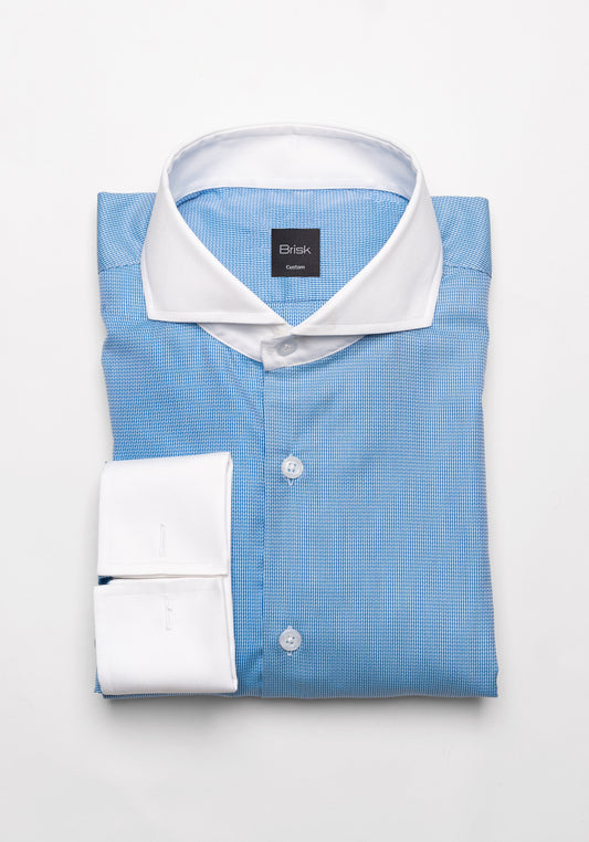 Mineral Blue Mini Herringbone Shirt - Sale