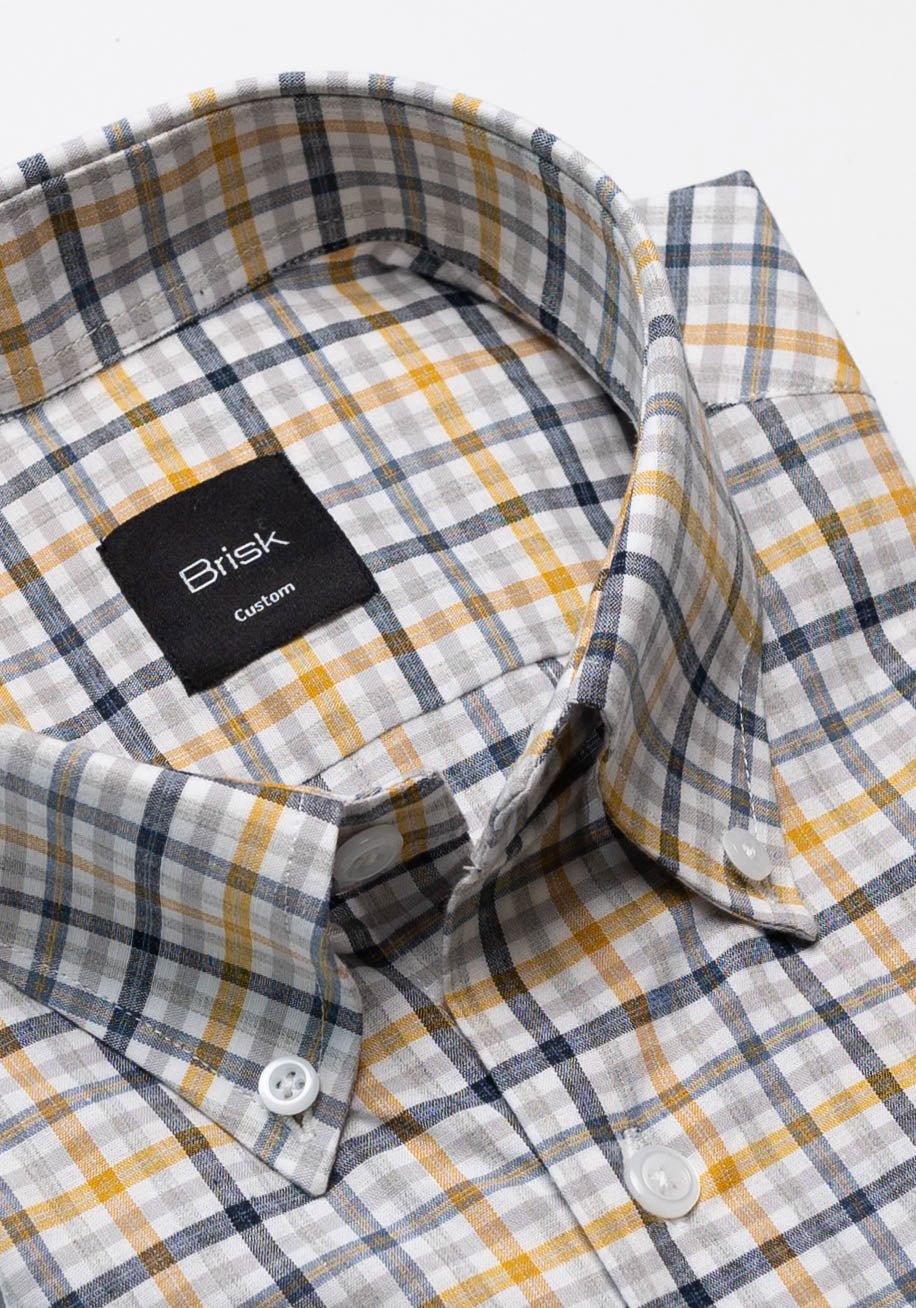 Multi Checkered Stretch Shirt