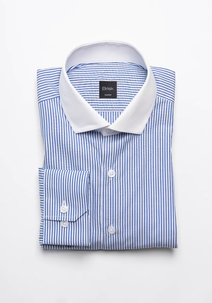 Navy Narrow Stripes Shirt