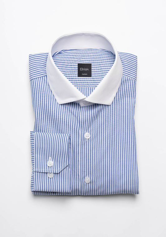 Navy Narrow Stripes Shirt