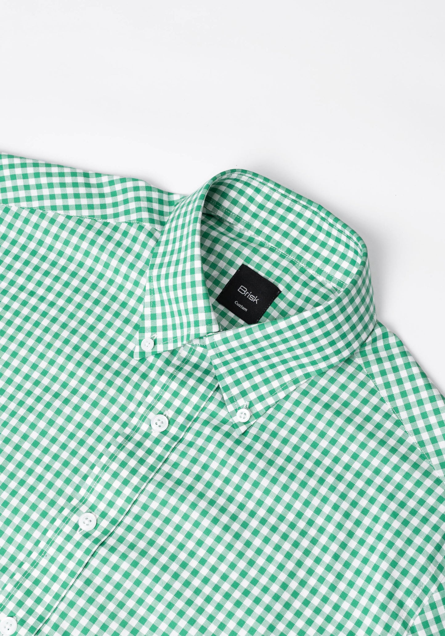 Green Pinpoint Gingham Shirt