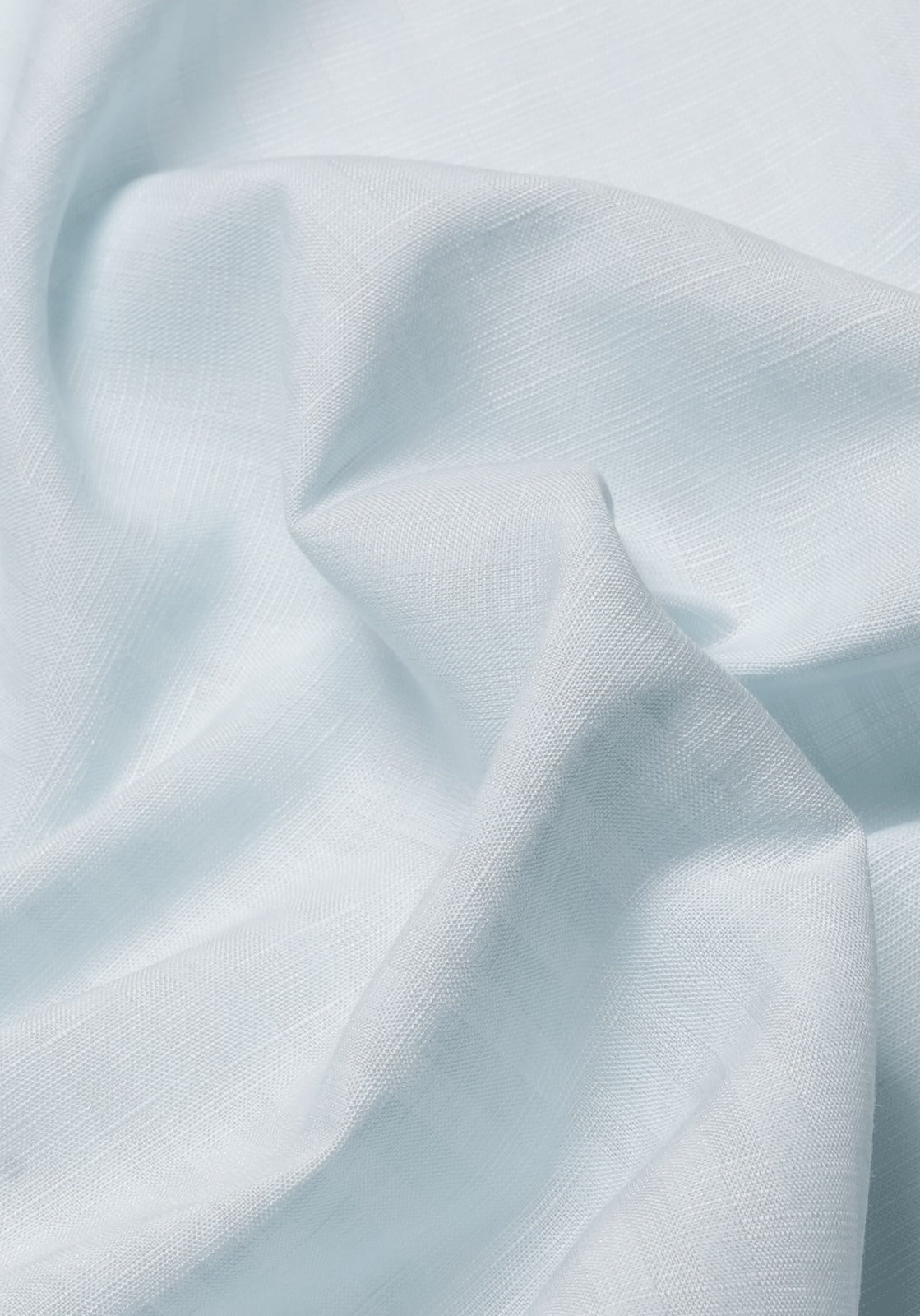 Aqua Cotton Linen Soft Stripes