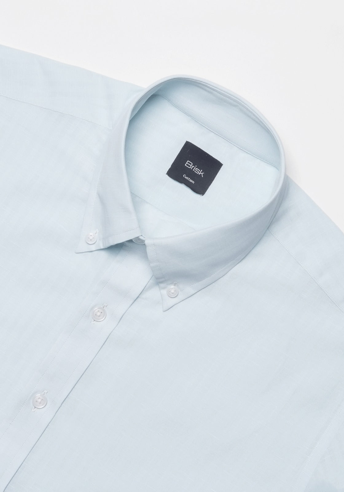 Aqua Cotton Linen Soft Stripes Shirt