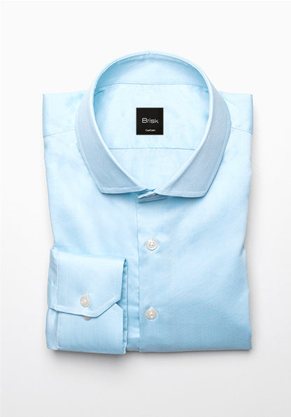 Tiffany Blue Structured Stretch Shirt - Sale