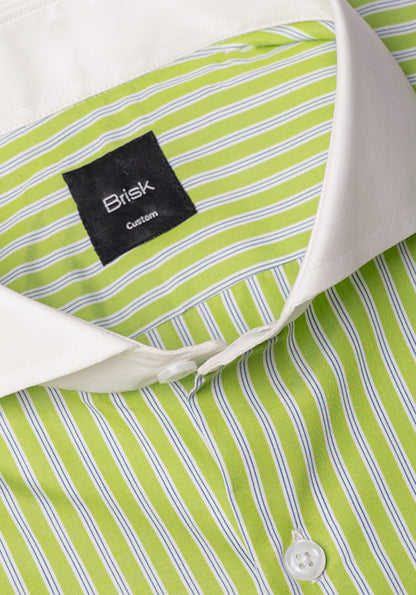 Crisp Green Stripes Shirt - SALE