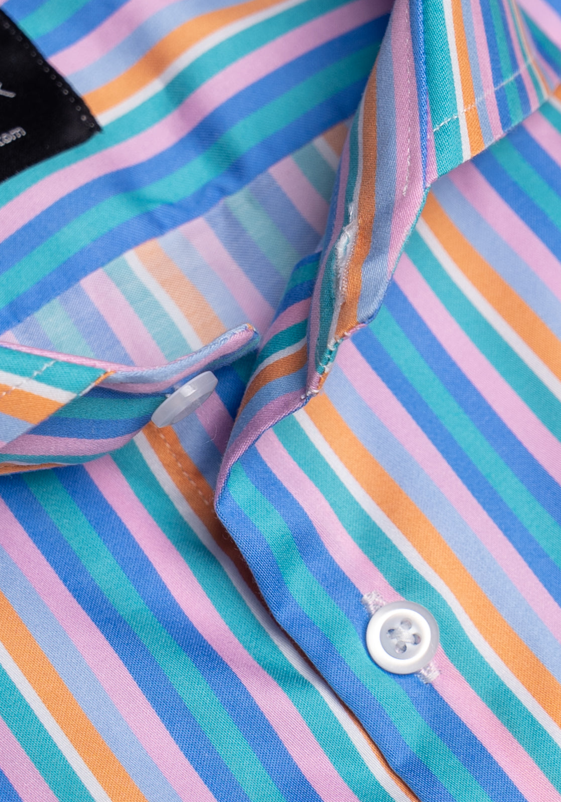 Egyptian Multi Color Satin Stretch Stripes Shirt - SALE
