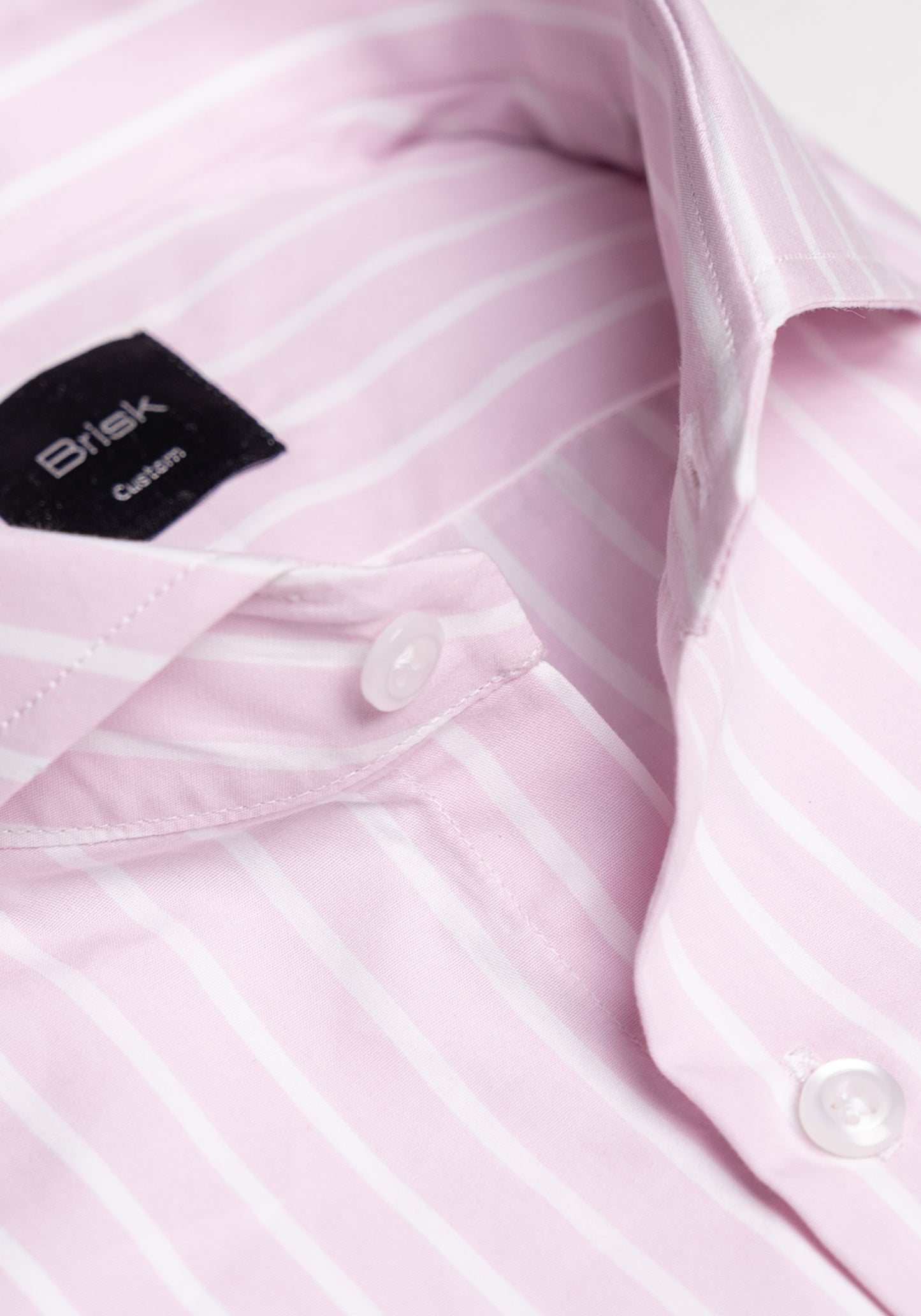 White On Pink Crisp Stripes Shirt - SALE