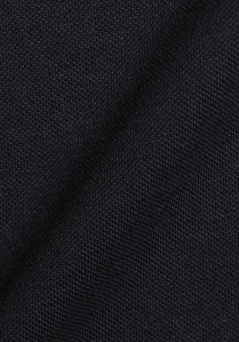 Washed Black Feather Soft Piqué Half Sleeve Polo Shirt