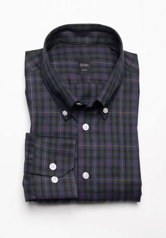 Black Watch Multi Color Tartan Shirt - Wrinkle Free
