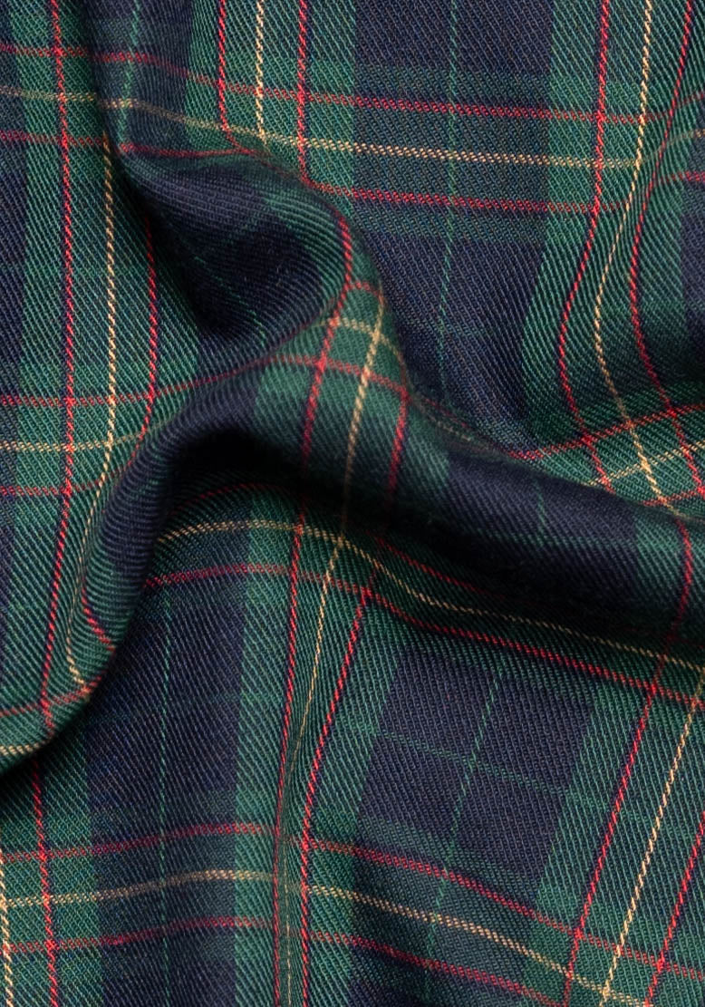 Blue Green Tartan - Poly/Cotton-1