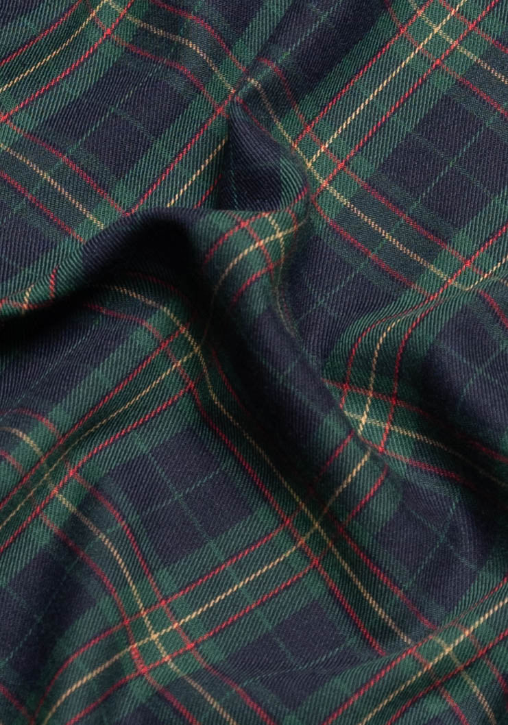 Blue Green Tartan - Poly/Cotton