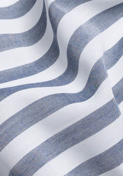 Bold Grey Sheer Cotton Summer Stripes-2