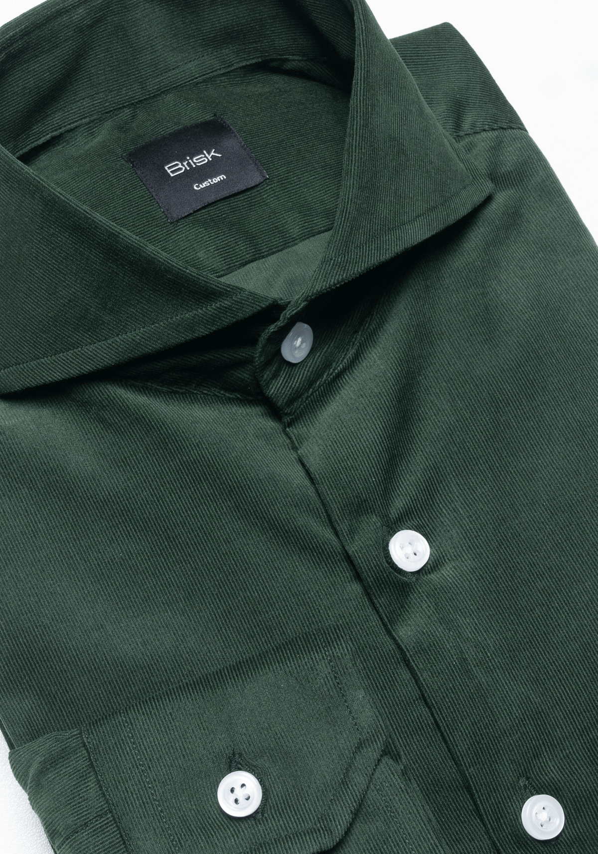 Bottle Green Fine Wale Corduary Shirt