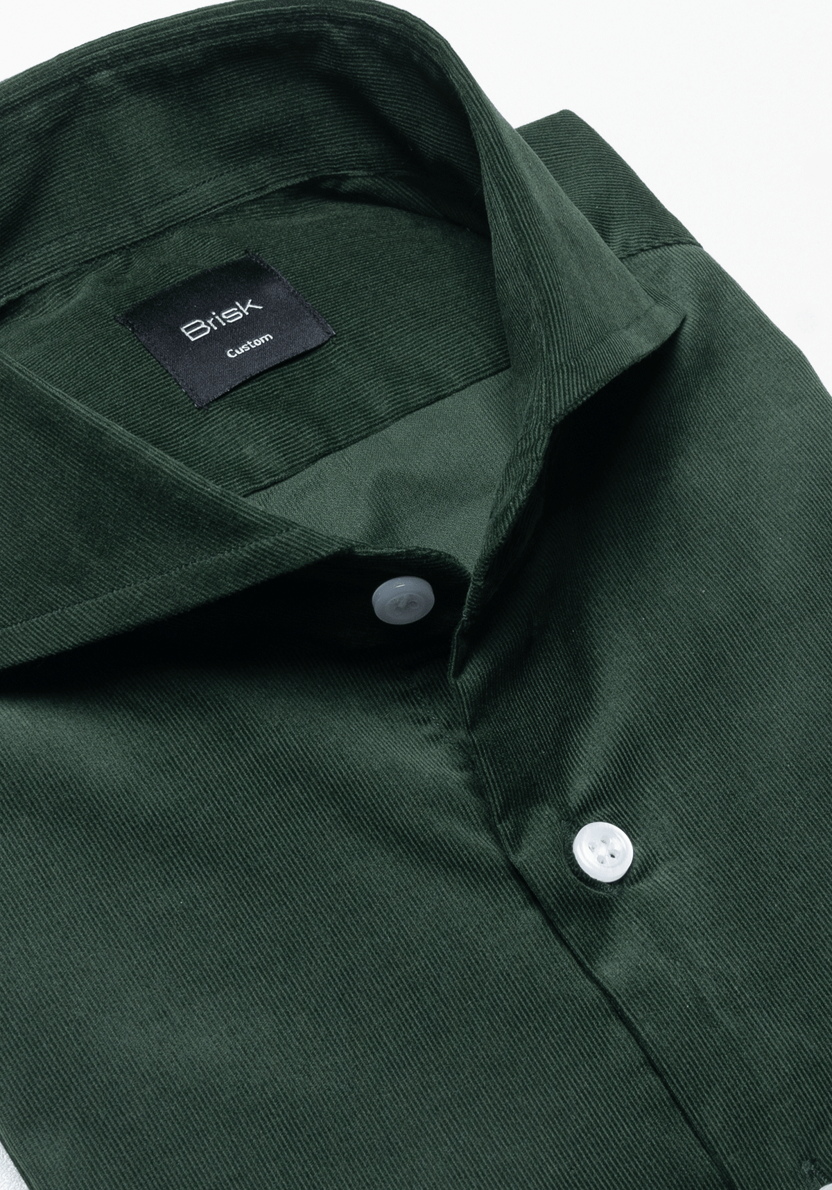 Bottle Green Fine Wale Corduary Shirt
