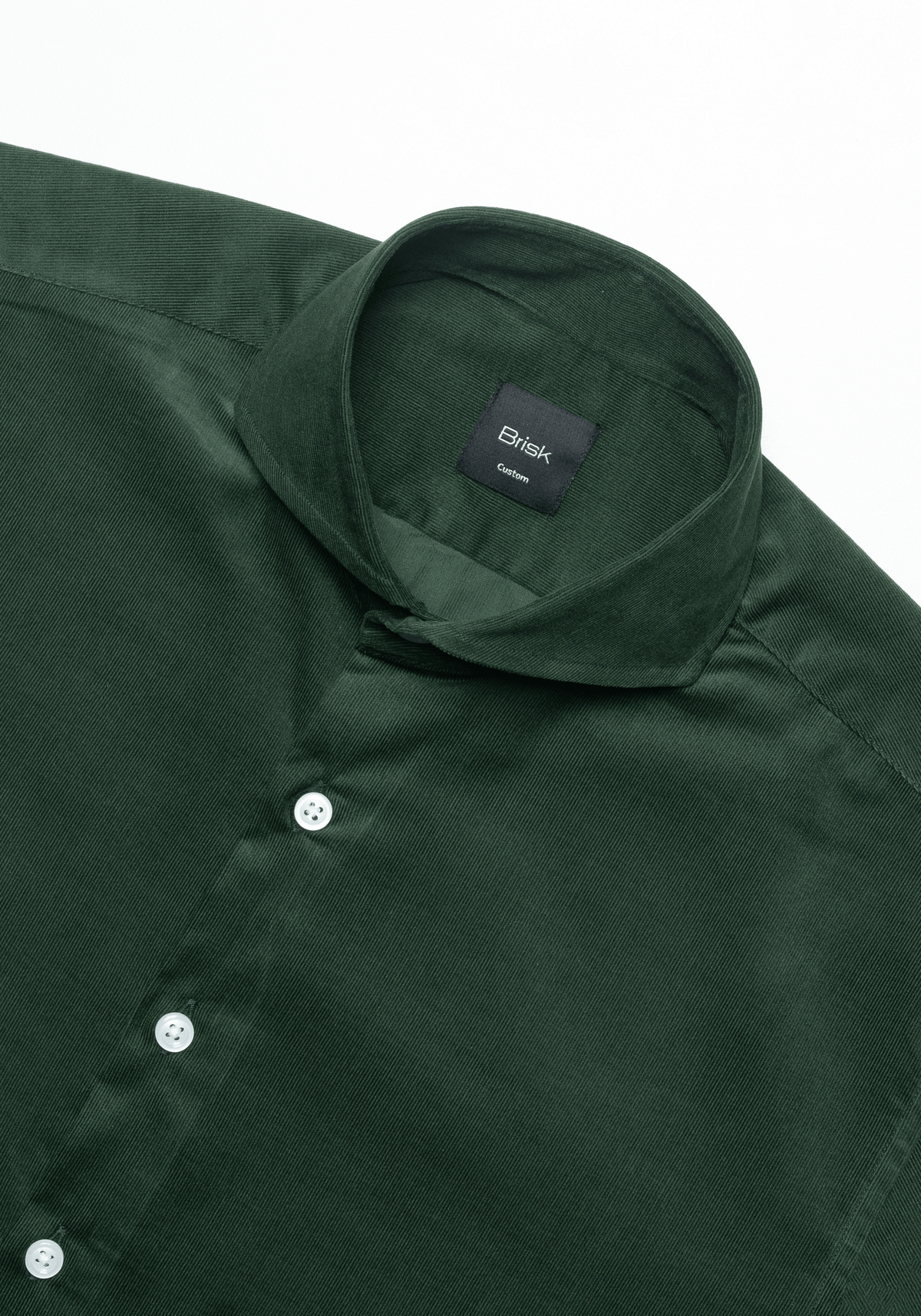 Bottle Green Fine Wale Corduary Shirt