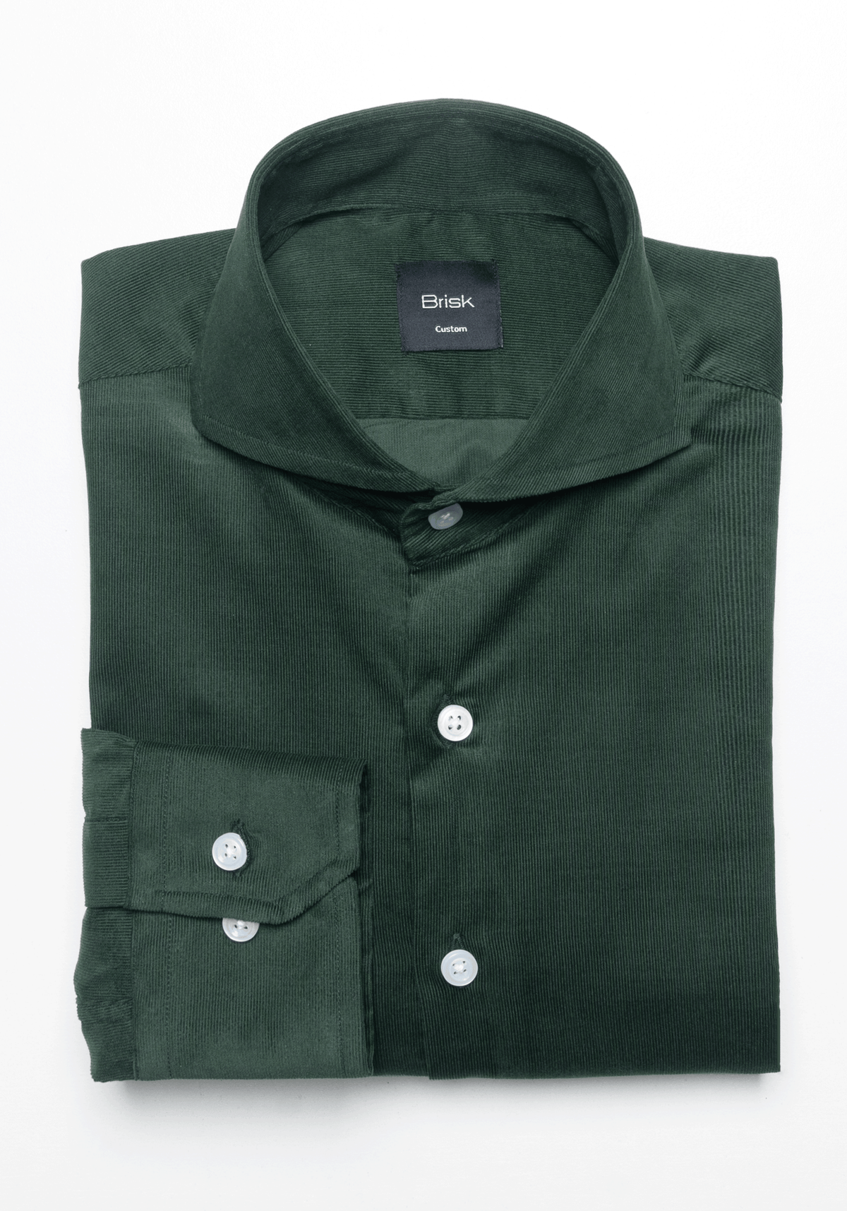 Bottle Green Fine Wale Corduary Shirt