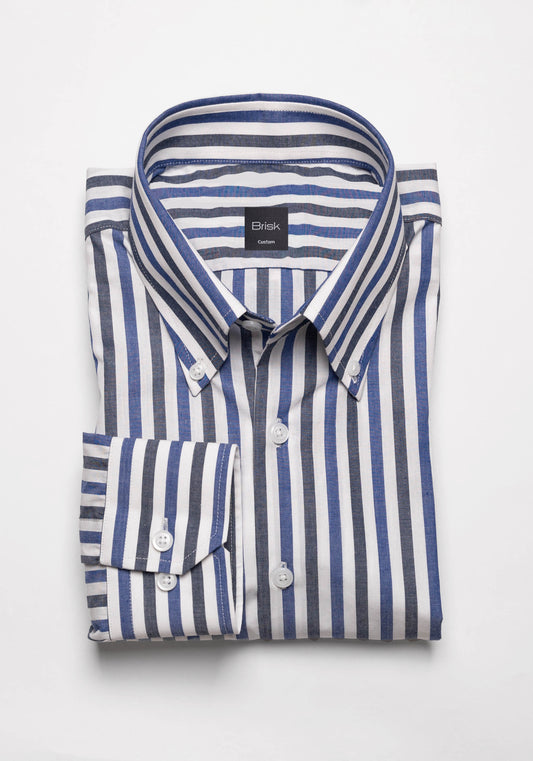 Chambray Blue Multi Stripes Shirt