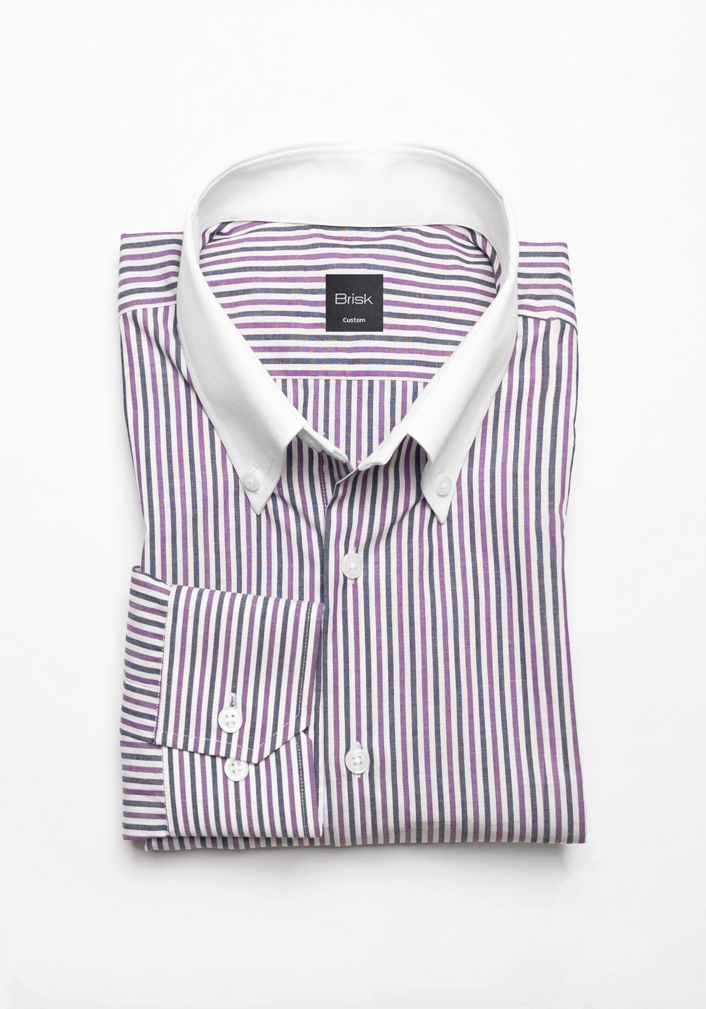 Chambray Plum Blue Stripes Shirt