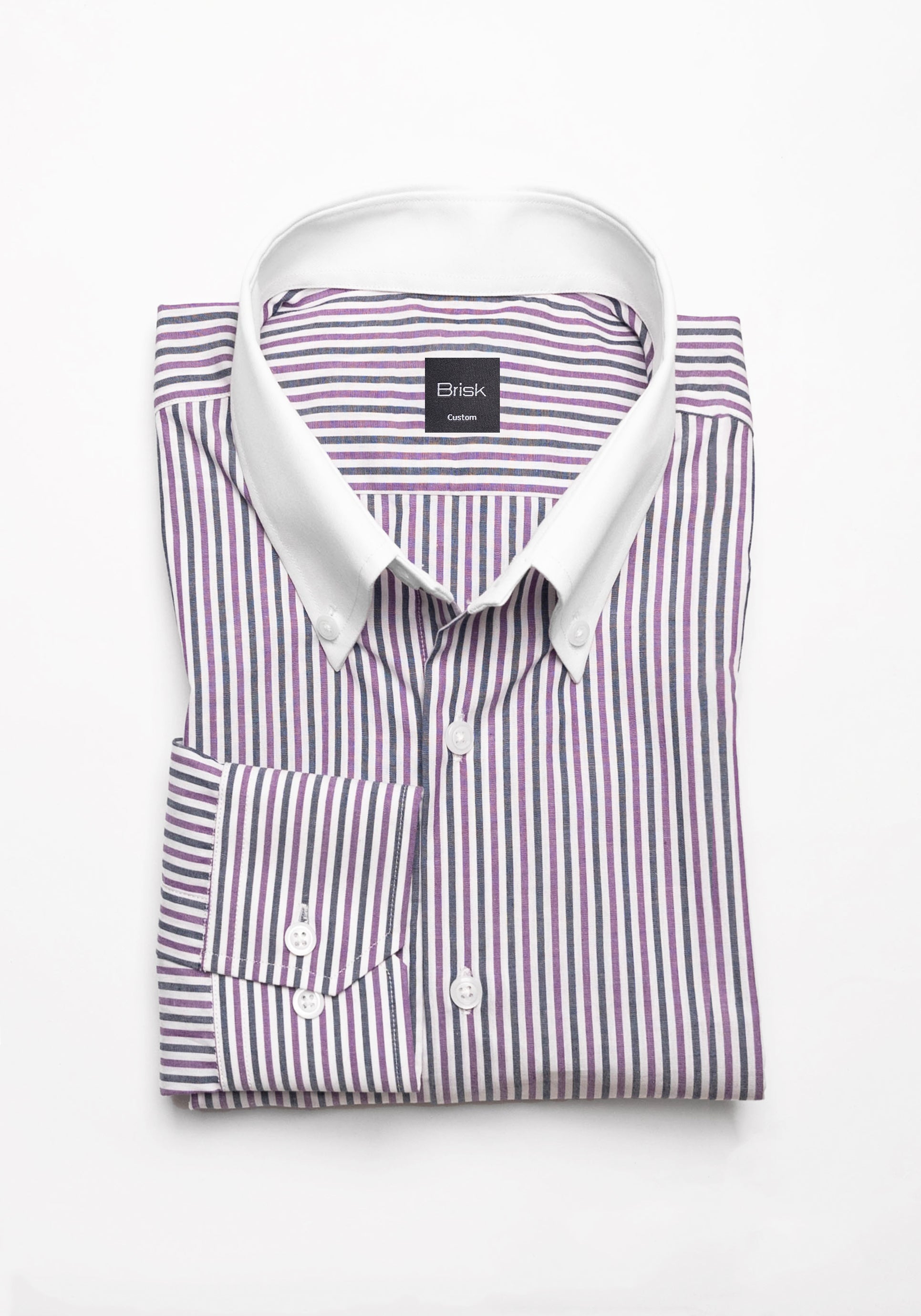 Chambray Plum Blue Stripes Shirt