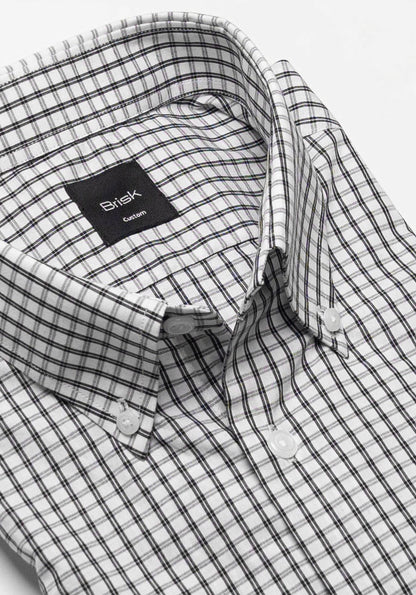 Crisp Black Checkered Shirt-1